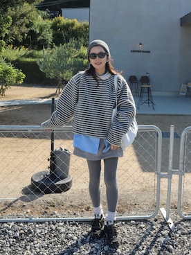 「アイテム（スカート）」を使った、miisuuzuukiiさん（レディース・162cm）の秋コーディネート