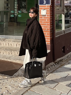 「JIL SANDER（ジルサンダー）のアイテム（その他アウター）」を使った、miisuuzuukiiさん（レディース・162cm）の秋コーディネート