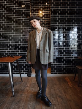 「HERMES（エルメス）のアイテム」を使った、miisuuzuukiiさん（レディース・162cm）の秋コーディネート