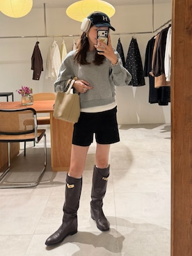 「HERMES（エルメス）のアイテム」を使った、miisuuzuukiiさん（レディース・162cm）の秋コーディネート