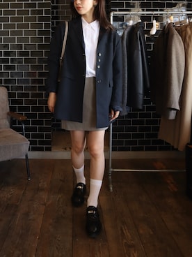 「アイテム（テーラードジャケット）」を使った、miisuuzuukiiさん（レディース・162cm）の夏コーディネート