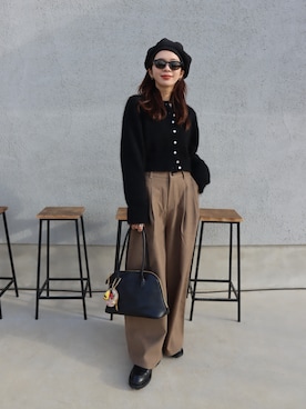 「アイテム（コスメキット/ギフトセット）」を使った、miisuuzuukiiさん（レディース・162cm）の冬コーディネート