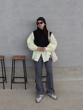 「miu miu（ミュウミュウ）のアイテム」を使った、miisuuzuukiiさん（レディース・162cm）の冬コーディネート