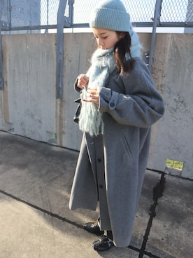 「アイテム（マフラー）」を使った、miisuuzuukiiさん（レディース・162cm）の秋コーディネート