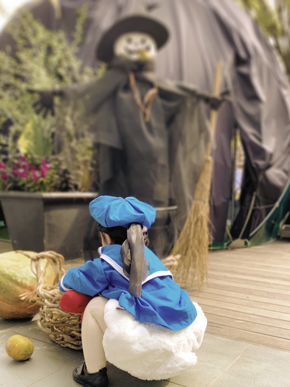 「ベレー帽、ローファー、halloween、仮装、ハロウィン、タイツ、ハンドメイド、ディズニー、コスプレ、セーラーカラー、男の子コーデ、ﾄﾞﾅﾙﾄﾞﾀﾞｯｸ、ハロウィンコーデ、むすこーで、wearhalloween2021」｜「Disneyのアイテム（コスチューム/パーティーグッズ、ホワイト系）」を使った、kuruさん（キッズ・80cm）の秋コーディネートの1枚目の写真