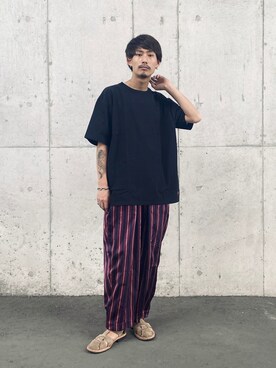 「HAVERSACK（ハバーザック）のアイテム（パンツ）」を使った、Renさん（メンズ・176cm）の夏コーディネート