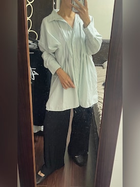 「アイテム（バレエシューズ）」を使った、Milly Fuさん（レディース・164cm）の秋コーディネート