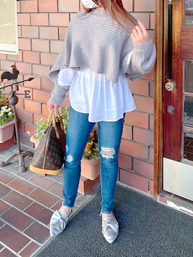「Abercrombie&Fitch（アバークロンビーアンドフィッチ）のアイテム（パンツ）」を使った、meiさん（レディース・149cm）の春コーディネート