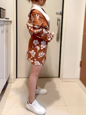 「茶色」｜「アイテム（セットアップ）」を使った、meiさん（レディース・149cm）の春コーディネート
