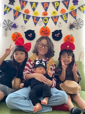 「アイテム（トップス）」を使った、komaさん（キッズ・100cm）の秋コーディネート