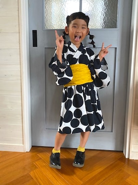 「アイテム（ローファー）」を使った、komaさん（キッズ・110cm）の夏コーディネート