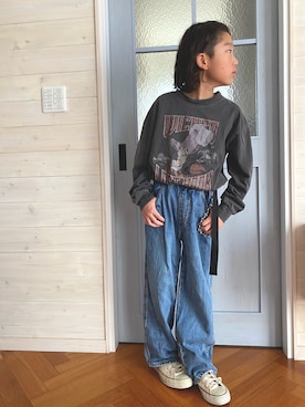 「アイテム（Tシャツ/カットソー）」を使った、komaさん（キッズ・130cm）の夏コーディネート