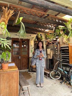 「IKEA（イケア）のアイテム（バッグ）」を使った、mwaminifu さん（メンズ・167cm）の秋コーディネート