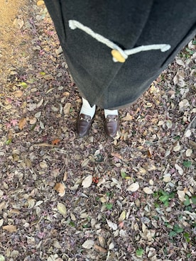 「アイテム（ダッフルコート）」を使った、　ユさん（レディース・156cm）の冬コーディネート