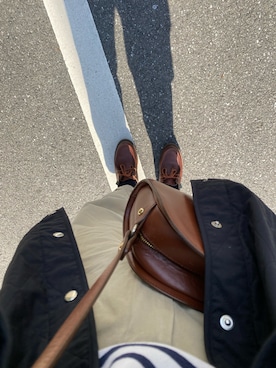 「Paraboot」｜「アイテム（ノーカラージャケット）」を使った、　ユさん（レディース・156cm）の秋コーディネート