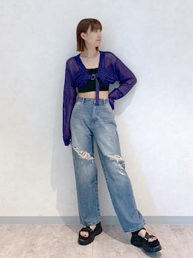 「アイテム（キャミソール）」を使った、さとぅーさん（レディース・170cm）の夏コーディネート