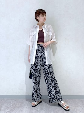 「アイテム（タンクトップ）」を使った、さとぅーさん（レディース・170cm・30代）の春コーディネート