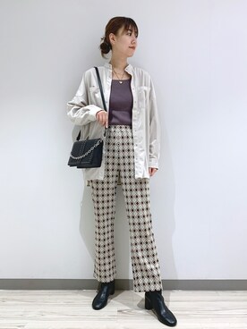 「PAGEBOY（ページボーイ）のアイテム（その他パンツ）」を使った、さとぅーさん（レディース・170cm）の秋コーディネート