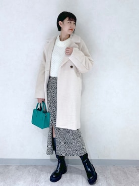 「アイテム（チェスターコート）」を使った、さとぅーさん（レディース・170cm・30代）の秋コーディネート