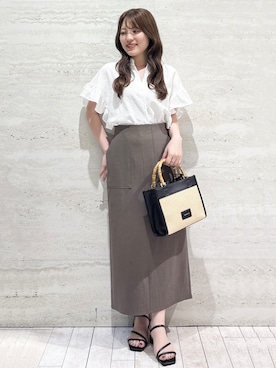 「OPAQUE.CLIP（オペークドットクリップ）のアイテム」を使った、かほさん（レディース・153cm）の夏コーディネート