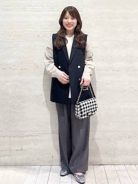 「HusHusH（ハッシュアッシュ）のアイテム」を使った、かほさん（レディース・153cm）の春コーディネート