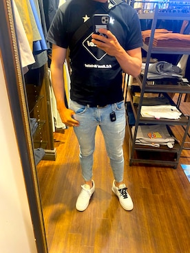 「F.C.Real Bristol（エフシーレアルブリストル）のアイテム（トップス）」を使った、shin-kunさん（メンズ・177cm）の夏コーディネート