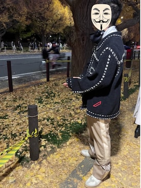 「sacai」｜「アイテム（スラックス）」を使った、N.さん（メンズ・168cm）の冬コーディネート