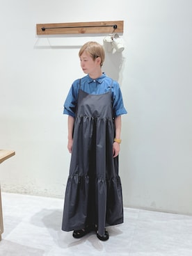 「sm2rhythm（サマンサモスモスリズム）のアイテム（トップス）」を使った、くぼでらさん（レディース・156cm）の夏コーディネート