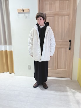 「ehka sopo（エヘカソポ）のアイテム（ブルゾン）」を使った、くぼでらさん（レディース・156cm）の秋コーディネート