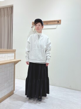 「Samansa Mos2 blue（サマンサモスモスブルー）のアイテム（スウェット）」を使った、くぼでらさん（レディース・156cm）の秋コーディネート