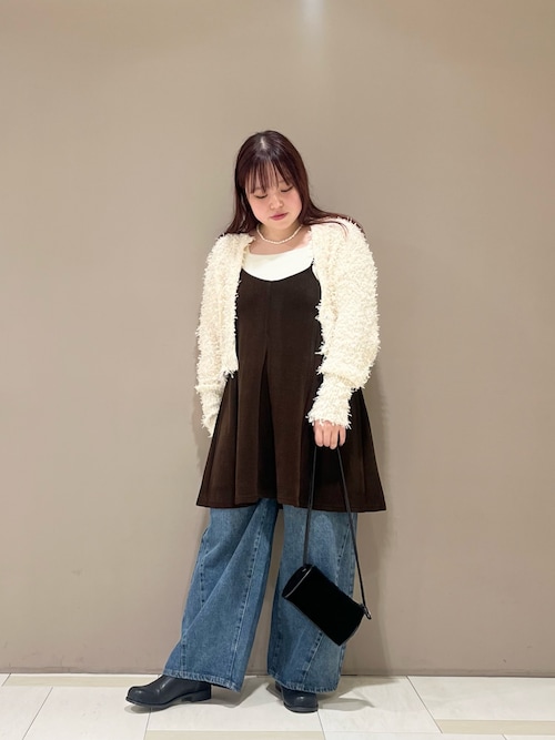 スティナ ミニベロアバッグ ステッチデザインベロアミニBAG