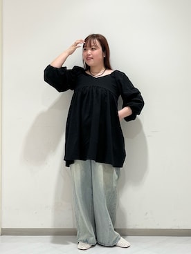 「KBF（ケイビーエフ）の天然石SETネックレス（ネックレス、ブラウン系）」を使った、くろさん（レディース・160cm）の春コーディネート