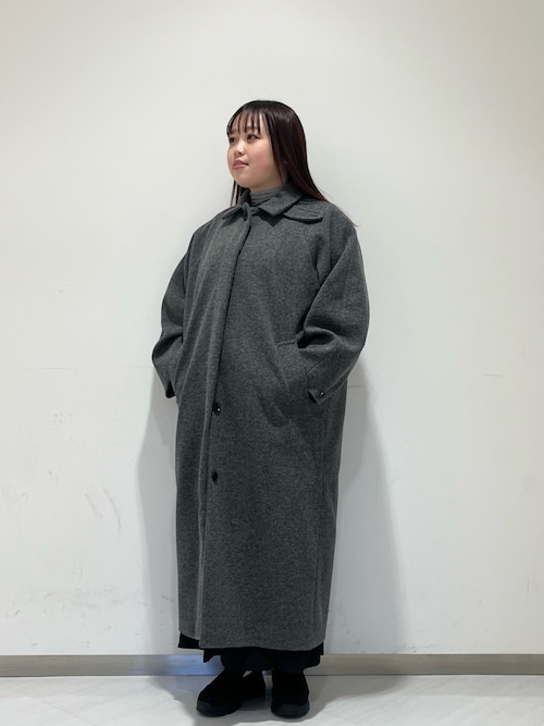 セール】ステンカラーコクーンロングコート（ステンカラーコート