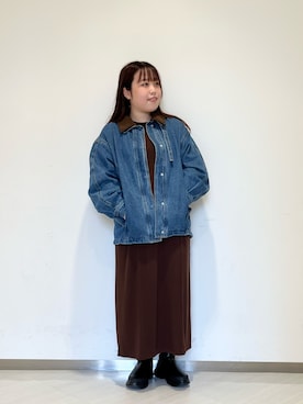 2WAYカラーデニムブルゾンを使った人気ファッションコーディネート - WEAR