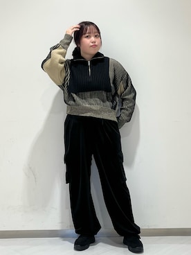 「アイテム（ヘアゴム）」を使った、くろさん（レディース・160cm）の秋コーディネート