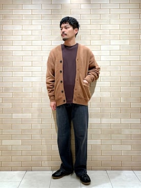 「GERMAN TRAINER（ジャーマントレーナー）のアイテム」を使った、坂本裕太さん（メンズ・168cm）の秋コーディネート