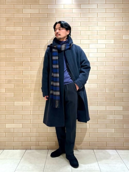 セール】Ballis バリス モッサー バルカラー ネイビー ステンカラー