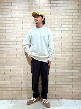 「Champion（チャンピオン）のアイテム（スウェット）」を使った、坂本裕太さん（メンズ・168cm）の秋コーディネート