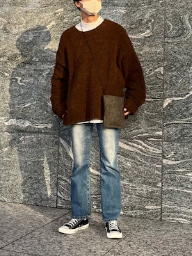 「my beautiful landlet（マイビューティフルランドレット）のアイテム（バッグ）」を使った、sou……さん（メンズ・174cm）の冬コーディネート