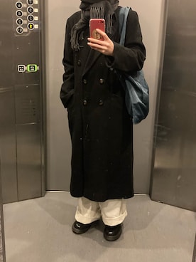 「アイテム（カーゴパンツ）」を使った、kinuatuageさん（レディース・158cm）の冬コーディネート