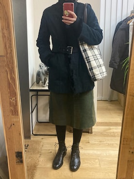 「A.P.C.（アーペーセー）のアイテム」を使った、kinuatuageさん（レディース・158cm）の冬コーディネート