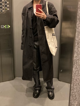 「アイテム（トレンチコート）」を使った、kinuatuageさん（レディース・158cm）の秋コーディネート