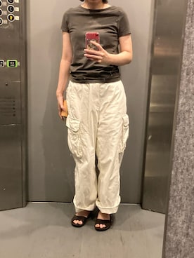 「アイテム（カーゴパンツ）」を使った、kinuatuageさん（レディース・158cm）の夏コーディネート
