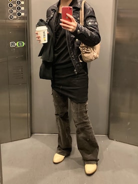 「DIESEL（ディーゼル）のアイテム」を使った、kinuatuageさん（レディース・158cm）の秋コーディネート