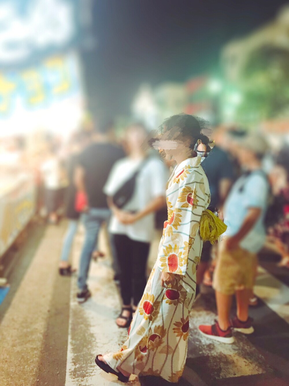 utatane ミントの立涌とひまわり utatane（ウタタネ）の「浴衣3点セット ミントの立涌とひまわり