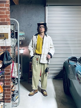 「markaware（マーカウェア）のアイテム」を使った、h.s.k.さん（メンズ・176cm）の春コーディネート