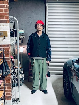 「アイテム（財布）」を使った、h.s.k.さん（メンズ・176cm）の秋コーディネート