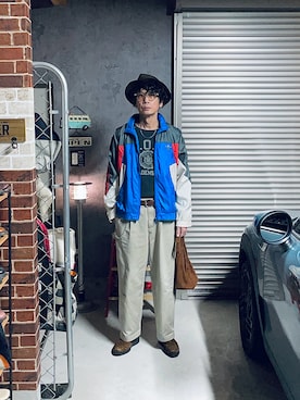 「アイテム（ドレスシューズ）」を使った、h.s.k.さん（メンズ・176cm）の秋コーディネート