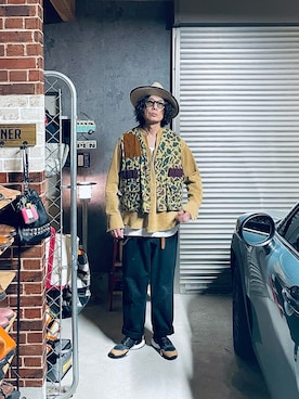 「POLO RALPH LAUREN（ポロ ラルフ ローレン）のアイテム（チノパンツ、ブラック系）」を使った、h.s.k.さん（メンズ・176cm）の春コーディネート