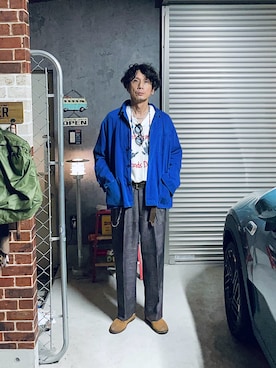 「アイテム（ミリタリージャケット）」を使った、h.s.k.さん（メンズ・176cm）の秋コーディネート